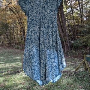 Flowy Blue Dress/ or swimsuit dress